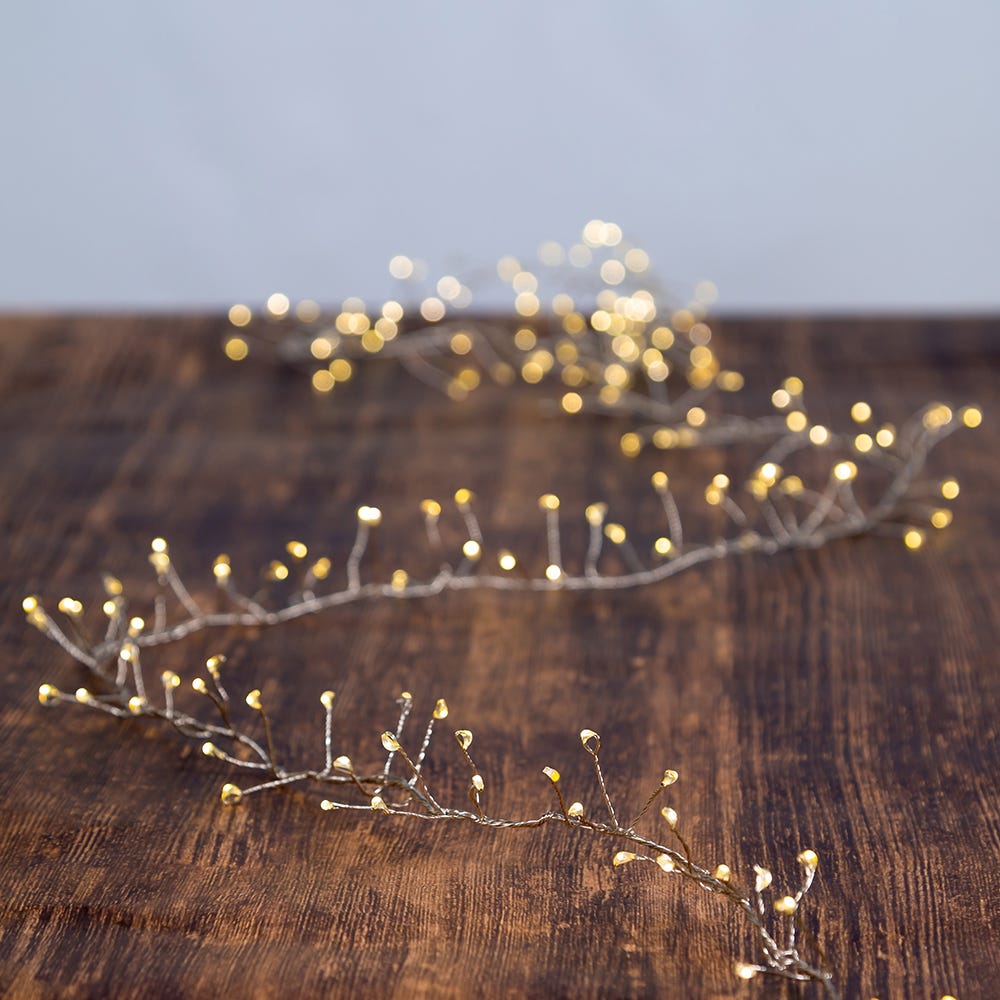 Kurt Adler 24-Foot 720-Light Warm White Twinkle LED Fairy Cluster Garland
